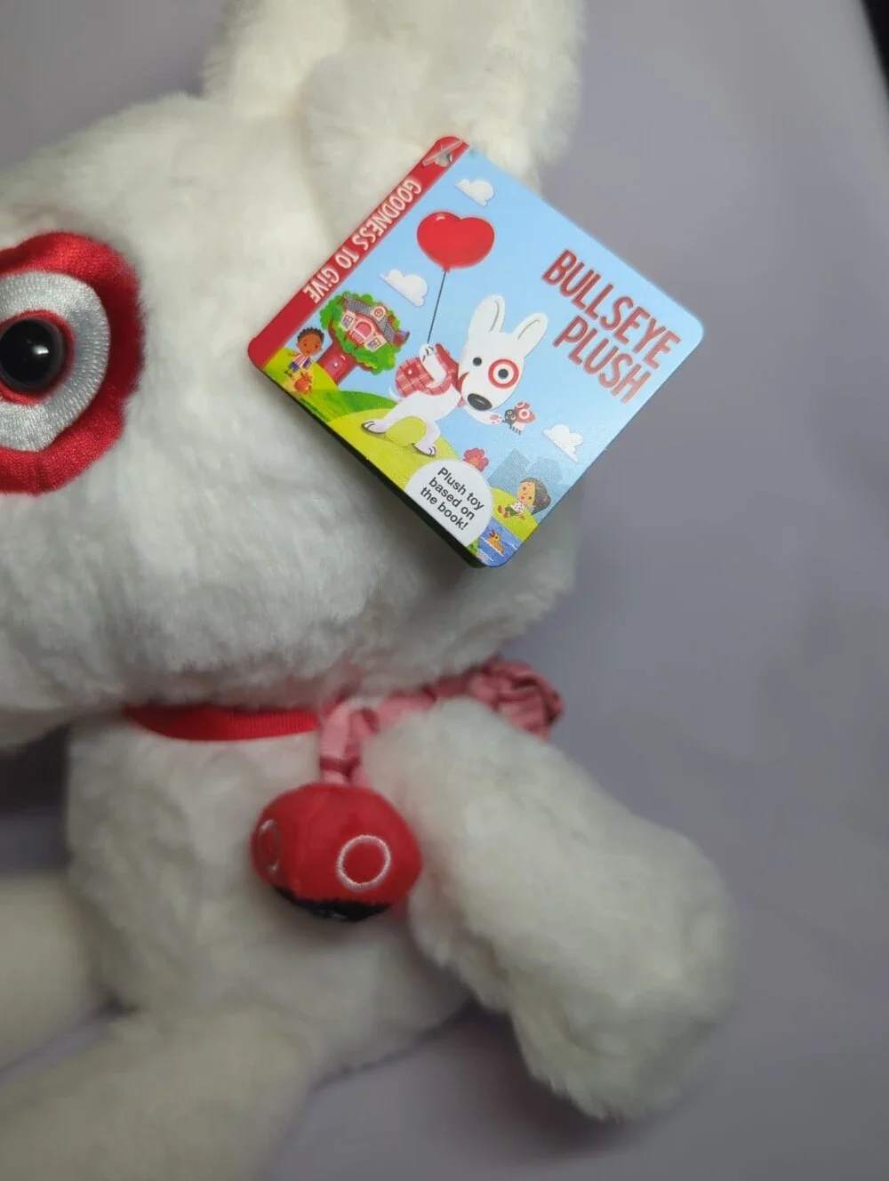 Target 16” Bullseye Plush Stuffed Animal Dog w/ Ladybug & Backpack Toy Ages 3+